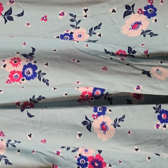 Girls 4t Bue Soft Floral Long Sleeve Dress - Picture 5 of 7